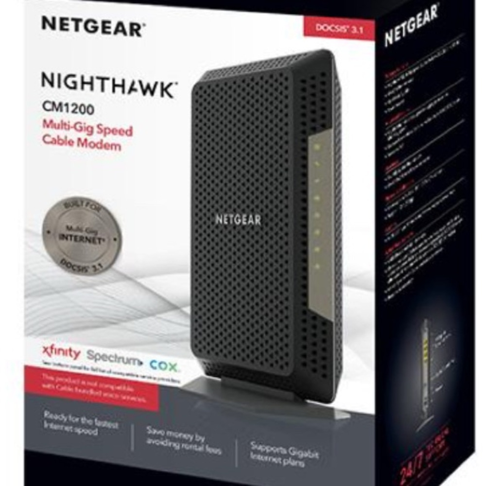 NETGEAR Nighthawk CM1200 Black Modem